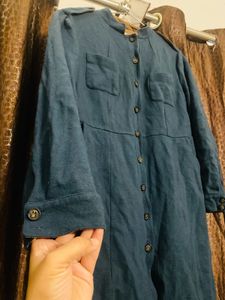 Stylish Blue Button-Up Jacket