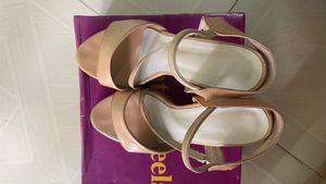 Stylish Beige Strappy Heels
