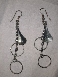 Mixed Metal Dangle Earrings
