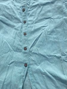 Blue Button-Down Dress