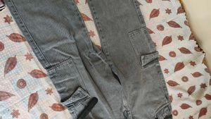 Grey Cargo Jeans