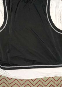 Black Graphic Print Basketball Jersey Top