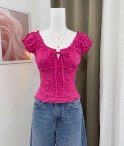 Pink Off-Shoulder Crop Top(size:32to36)brand new