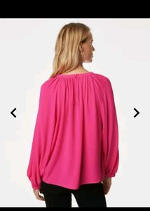 Marks &amp; Spencer Pink Neck Blouse