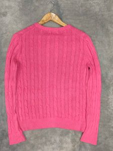 Polo Pink Cable Knit Sweater