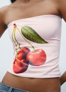 ZARA Cherry Tube Top