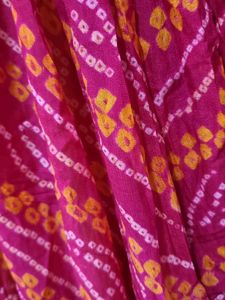 Yellow Kurta Set with Red Bandhani Dupatta