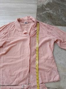 Pink Cotton Pajama Set