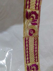 Decorative Pink &amp; Gold Lace Trim