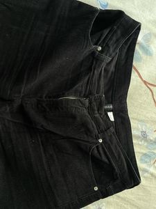 H&amp;M Black Corduroy Wide Leg Pants