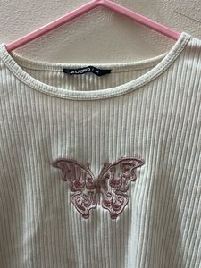 Studio M Butterfly Ribbed Tee