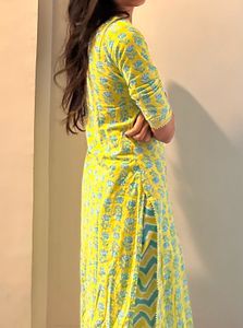 Vibrant neon green  Kurta Set