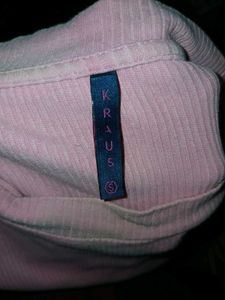 pink ribbed crop top
