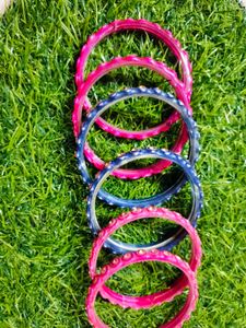 Pink &amp; Violet Colour In Bangle