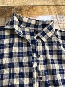 blue checked print shirt 32 inch sizes