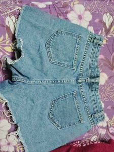 Distressed Denim Shorts