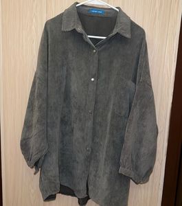 Oversized Corduroy Shirt Jacket