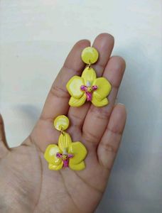 Orchid Flower Earrings