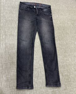 Men's Washed Grey Denim Jeans