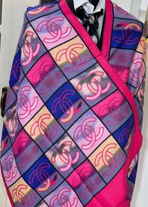 Chanel Colorful CC Logo Scarf