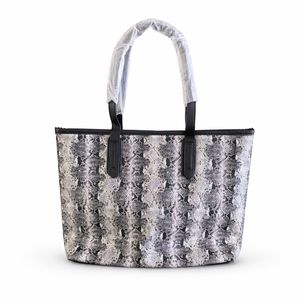 Stylish Snake Print Tote Bag