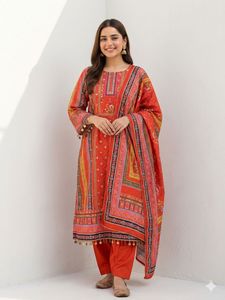 Vibrant Ethnic Kurta with Mirror Work