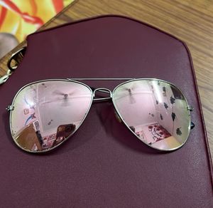 Aviator Sunglasses with Pink Lenses