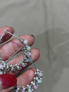 Charming Hoop Earrings with Beads