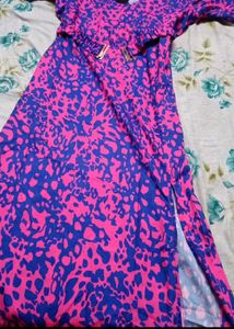Shein Abstract Print Fit &amp; Flare Dress