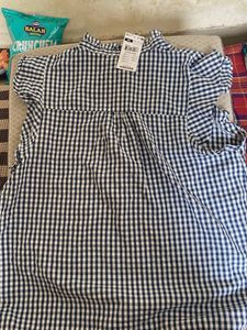 Women's GINGHAM TUNIC TOP