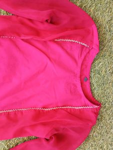 Red Cotton Kurta