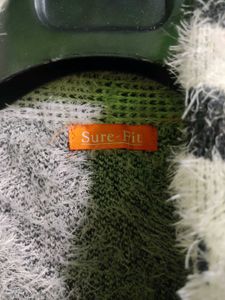 Elegant Patterned Grey Fur Cardigan