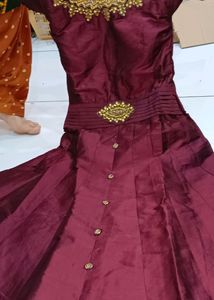 Dark Maroon Wedding Guest Gown