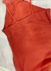 Sparkling Coral Beaded Halter Dress #freeDelivery