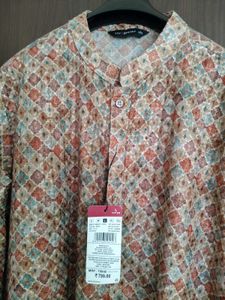 New multi color thread work cotton kurta