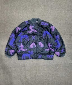 Unique Pattern Puffer Jacket