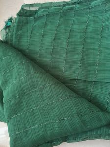 Elegant Emerald Green saree with Tassels and blous