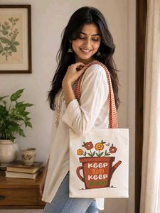 Cute Flower Pot Tote Bag