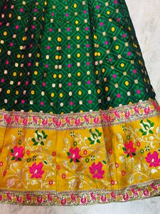 Embroidered Green Ethnic Skirt