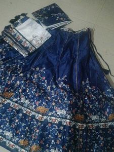 Lahenga With Unstitched Blouse & Dupatta..