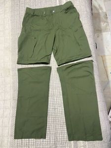 Convertible Cargo Pants Shorts Olive Green