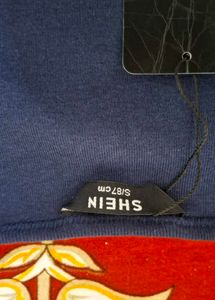 Navy Blue Lace Trim Long Sleeve Top