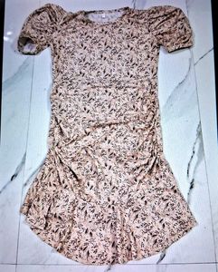 Women's Floral Print Ruched Dress