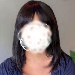 Natural Black Wig with  front bang