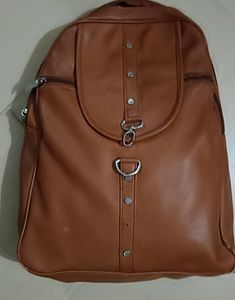 Brown Leather Backpack