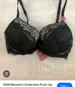 H&M Black Lace Push-Up Bra