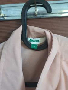 Peach Open Front Wrapped Top