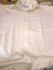 Men's Striped Cream Shirt