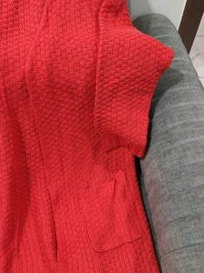 Red Knit Cardigan...