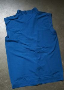Kids Blue Racing Print Vest &amp; Denim Shorts Set